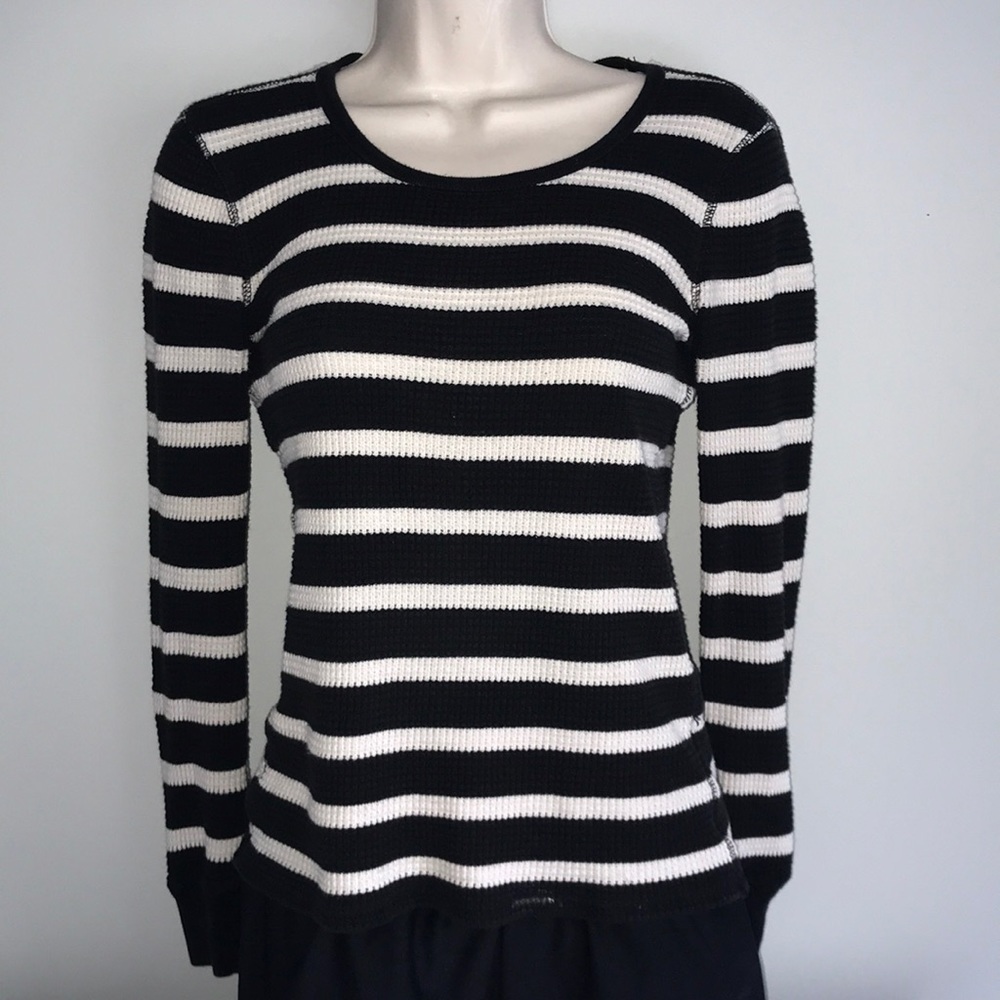 JCrew Long Sleeve Waffle Tee